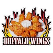 SIGNMISSION Safety Sign, 1.5 in Height, Vinyl, 48 in Length, Buffalo Wings D-DC-48-Buffalo Wings
